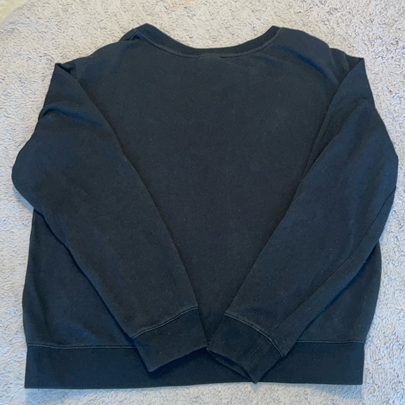 🔮 3/$15! Victoria Secret Pink Black Sweatshirt Size Medium - Picture 4 of 4